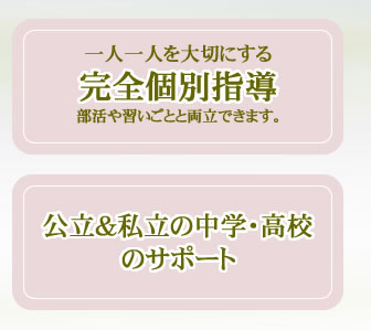 完全個別指導　私立中学サポート